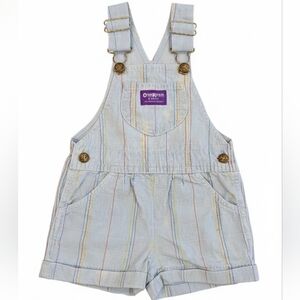 Vintage Oshkosh B'gosh Vestbak Baby/ Toddler Unisex Light Denim Stripped Overall